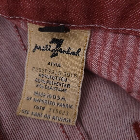 7 For All Mankind x Emilio Pucci Carol Jeans Rust Sz 27 Straight Leg Womens - Picture 10 of 10